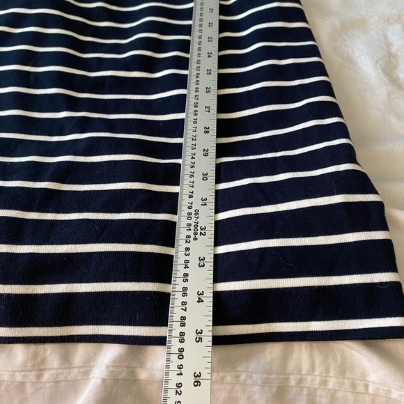 Banana Republic Women's 1/2 Zip 1/4 Sleeve Black & White T-Shirt Dress Size 6 - Picture 10 of 16